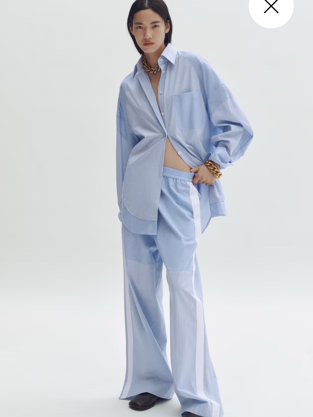 Paneled Poplin Pants